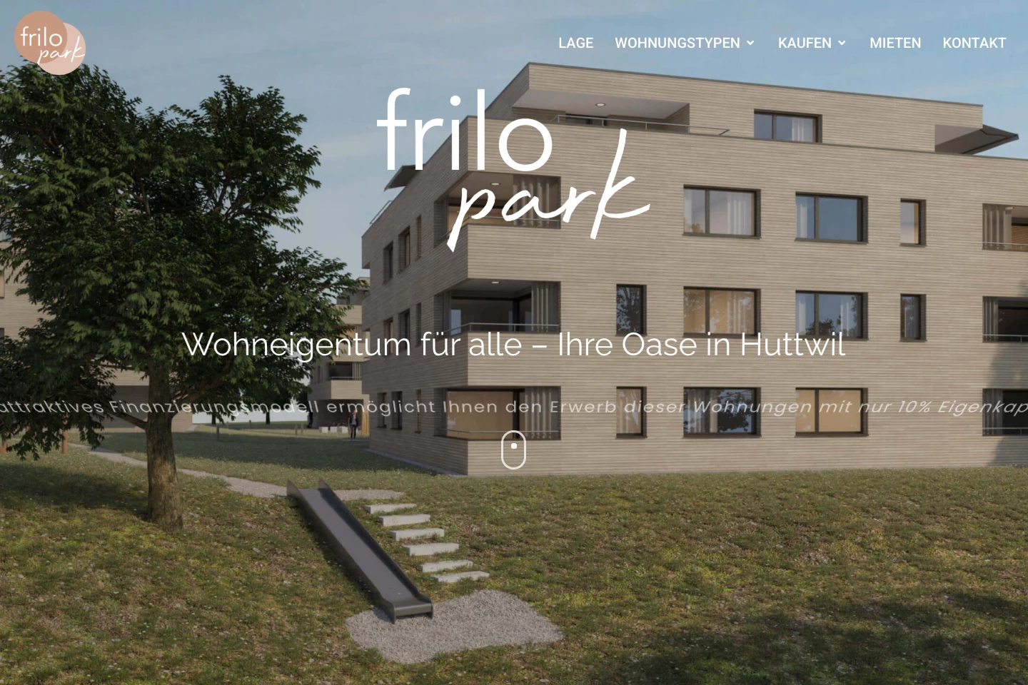 Websiteprojekt für die Überbauung Frilopark