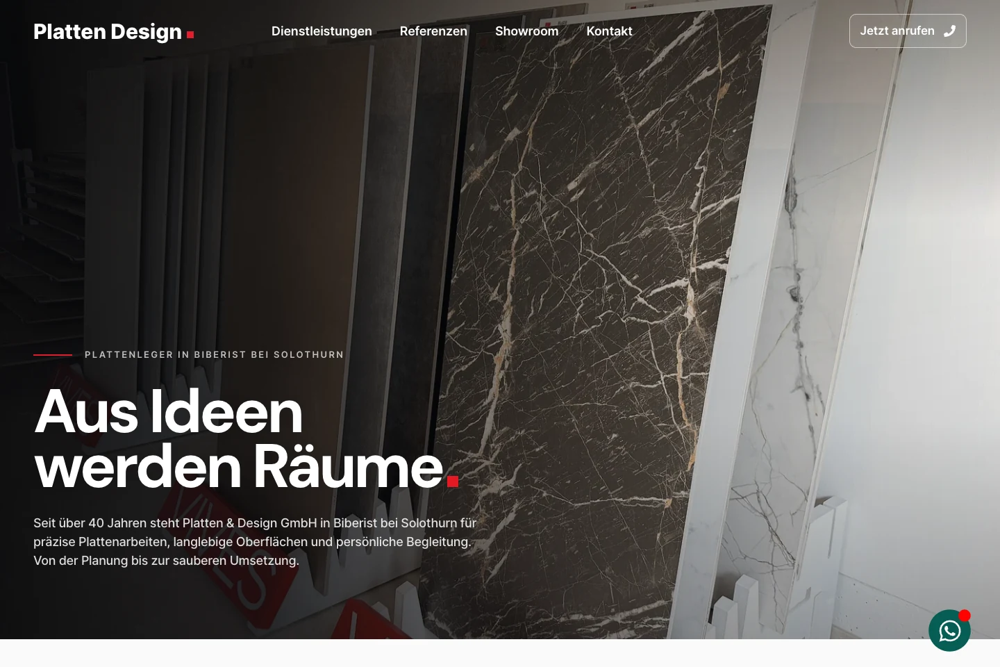 Websiteprojekt für Platten & Design GmbH