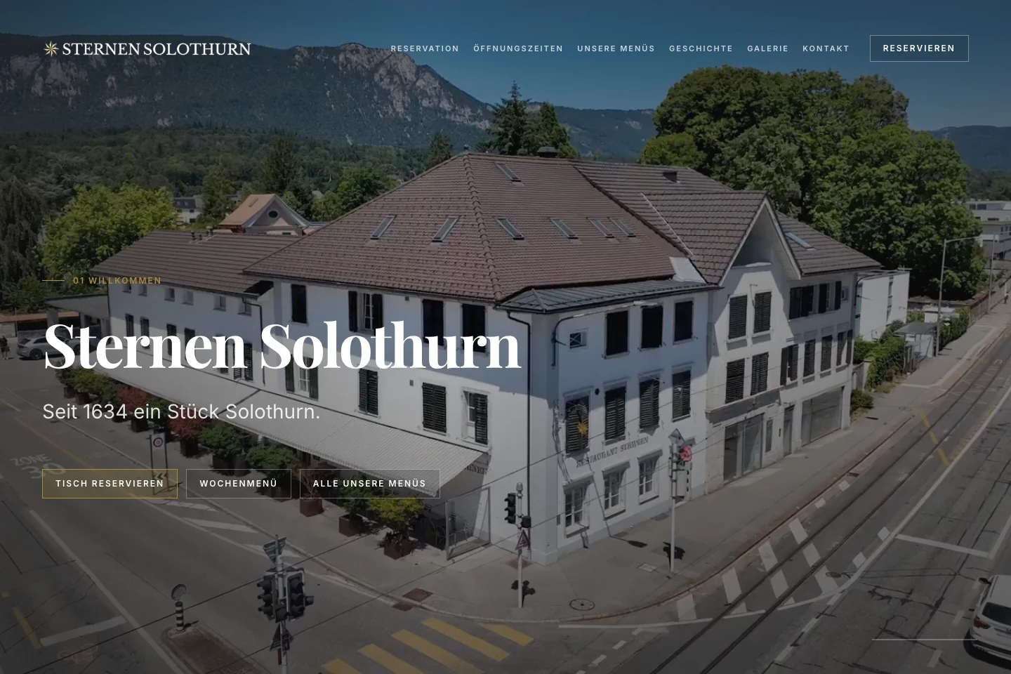 Websiteprojekt für das Restaurant Sternen Solothurn